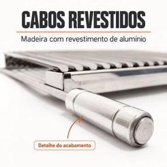 Grelha Argentina Parrilla Inox 430 para Churrasqueira 30cm 40cm 50cm 60cm 70cm